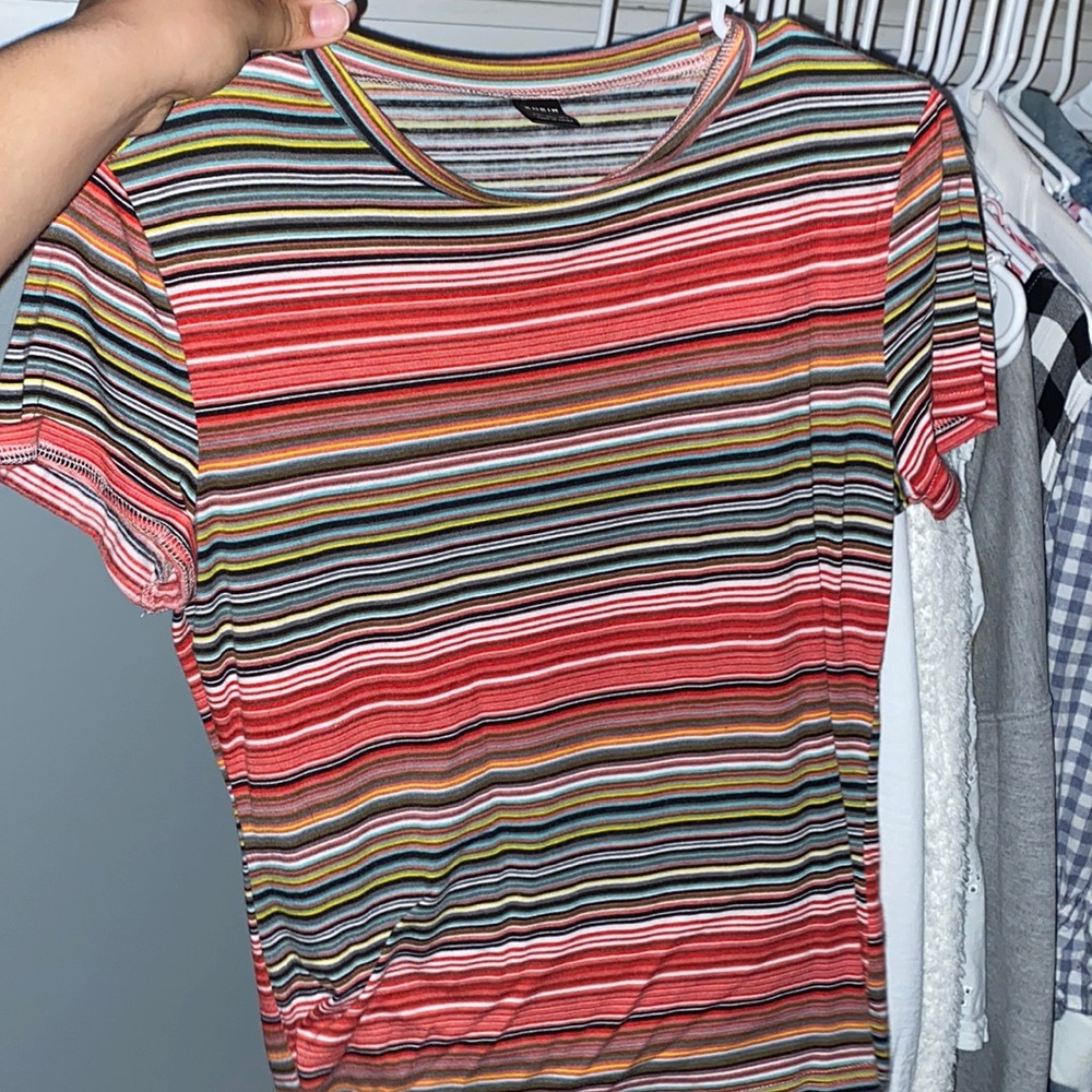 Shein Striped Multicolor shirt (size large)